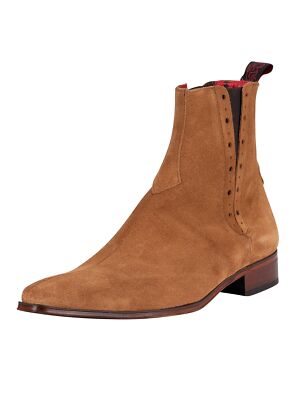 Pre-owned Jeffery West Men's Suede Chelsea Boots, Brown