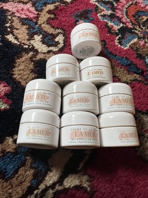LOT 9 La Mer Empty mini Jars .11 oz, tiny La Mer Moisturizing Cream EMPTY jars