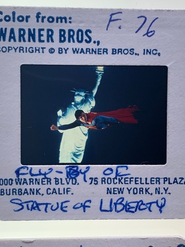 4 Superman Movie 35mm Photo Slides Press Promo Warner Bros Vintage Lot #1