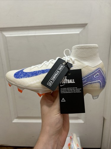 Pre-owned Nike Size 8 -  Zoom Mercurial Superfly 10 Elite Fg Blueprint Pack Below Retail In White