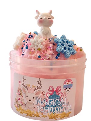 Magical Reindeer Cloud Slime (Scented) with Charm - Made in USA, Slime Shop