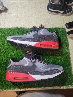 Nike Air Max 90CMFT Tape Reflect 616317-006 GREY/BLACK/RED/ men 10.5