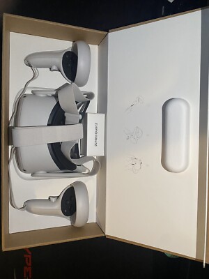 Meta Oculus Quest 2 128GB Virtual Reality Headset - White With Bobovr M2 Pro+
