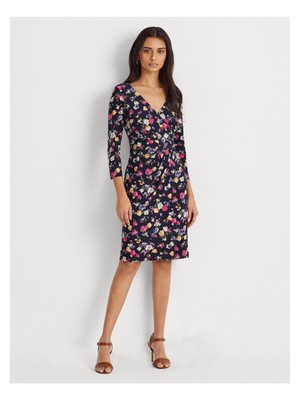 

RALPH LAUREN Женский черный пуловер на подкладке с рукавами 3/4 Платье-футляр Petites