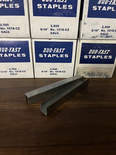 Lot of 6 DUO-FAST Staples 9/16 Long 1018-CZ Pack of 2,500 NIB (15,000 Total)