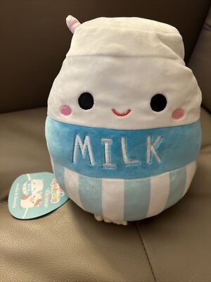 Squishmallows 8'' Flip-A-Mallows Ronnie the Cow and Melly Milk