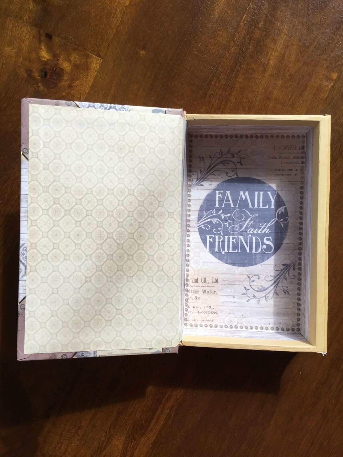 NEW. PUNCH STUDIO. FRIENDS & FAMILY. faux BOOK BOX. SPECIAL GIFT. GOLD FOIL.