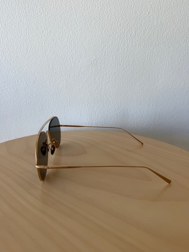 New acne studios spitfire sunglasses gold metal aviator | eBay