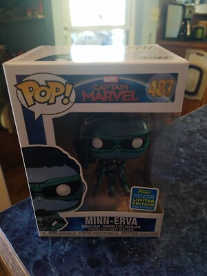 MINN-ERVA Funko POP #487 - Captain Marvel - 2019 SDCC Sticker