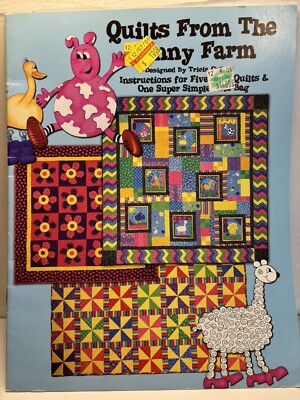 QUILTS FROM THE FUNNY FARM BOOK BY TRICIA CRIBBS 5 EASY QUILTS & 1 TOTE BAG 2005