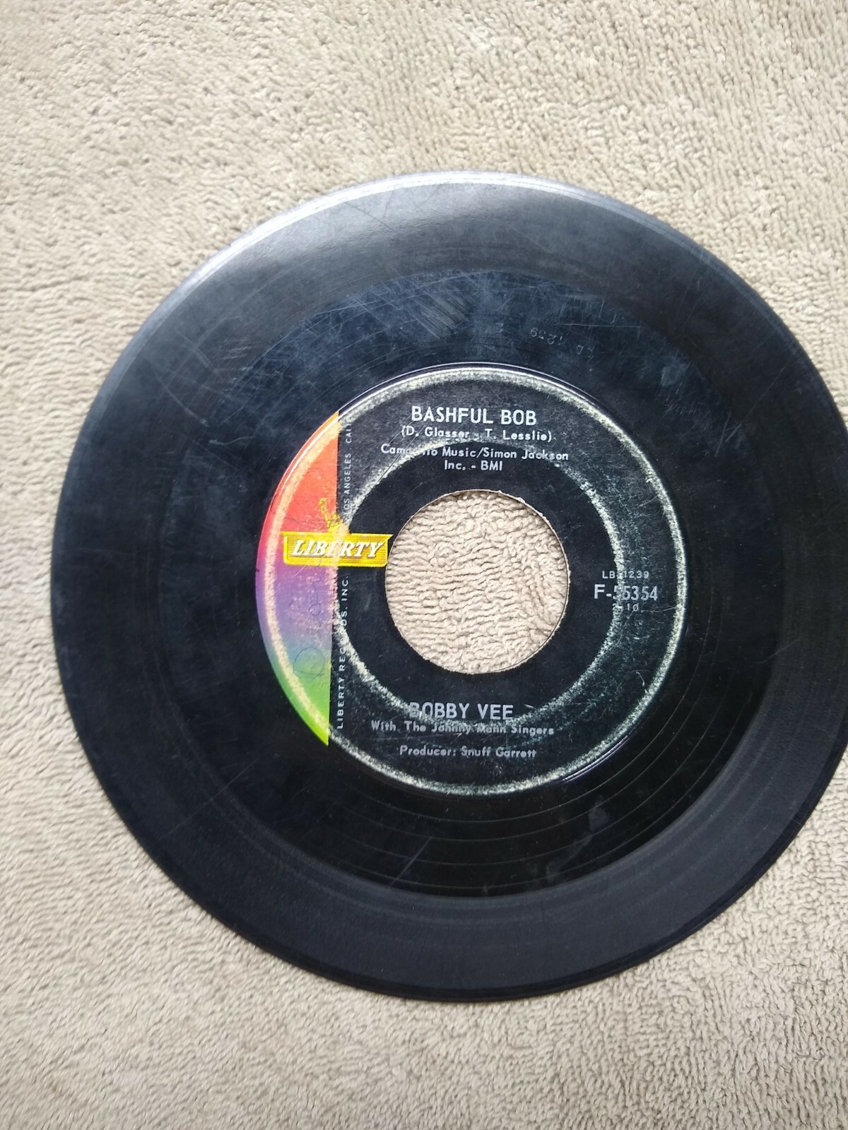 Liberty Records - Bobby Vee - Bashful Bob - F-55354 | eBay