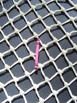 8' X 8'  HEAVY BRAIDED NYLON DISCUS THROW IMPACT NETTING ( 8 M.M. ) 1 1/2''  #84