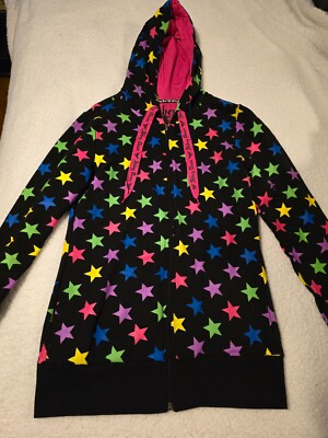 Very rare Abbey Dawn black hoodie with rainbow stars. Size large never been worn