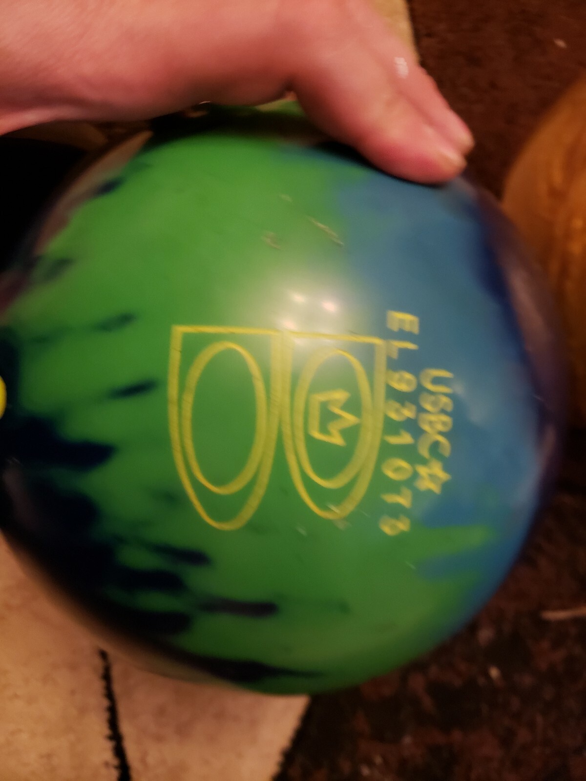 Brunswick King Pin Max, 15lbs, 20 games on it