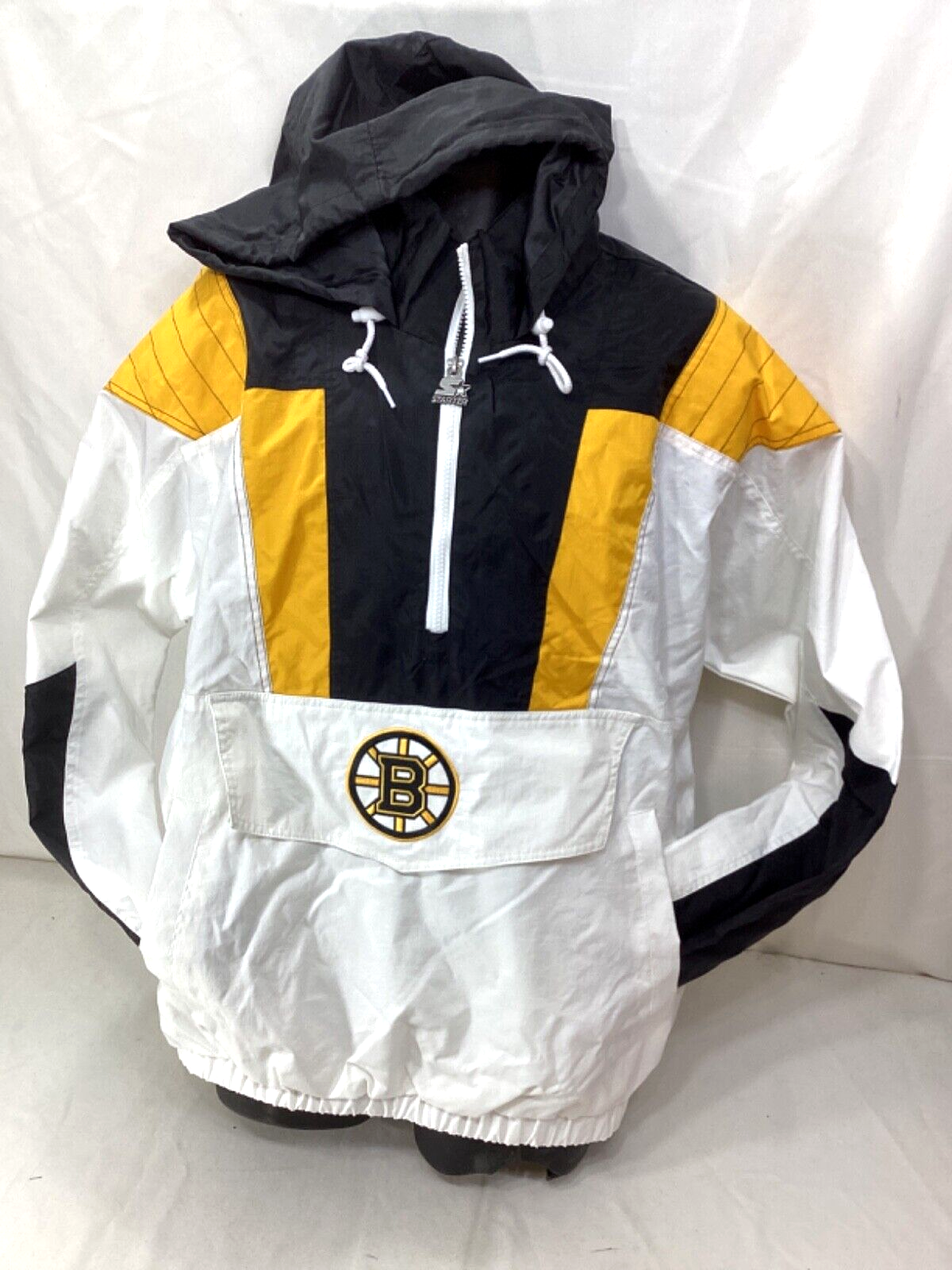 NHL Boston Bruins Starter Jacket Coat Size XL Pull Over Hoodie Hooded NEW