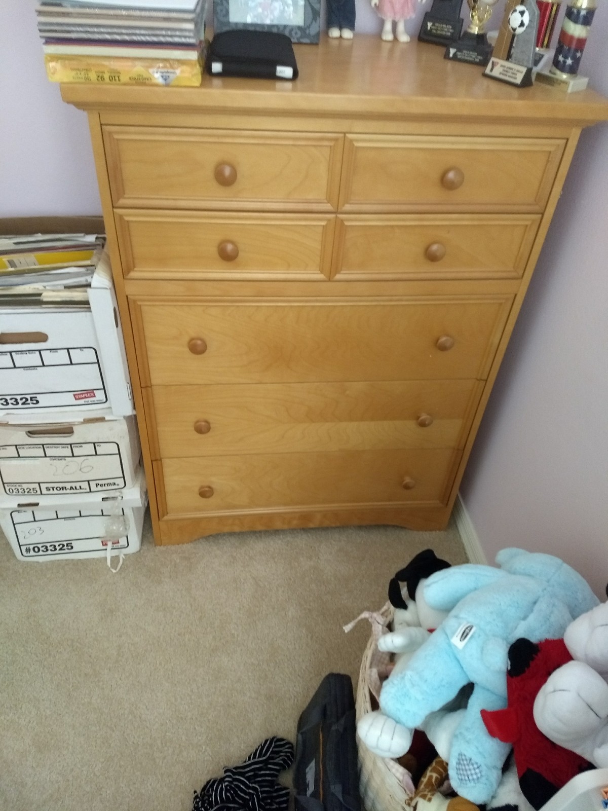 Baby Changing Table Set w storage + dresser & headboard solid woods Nice!