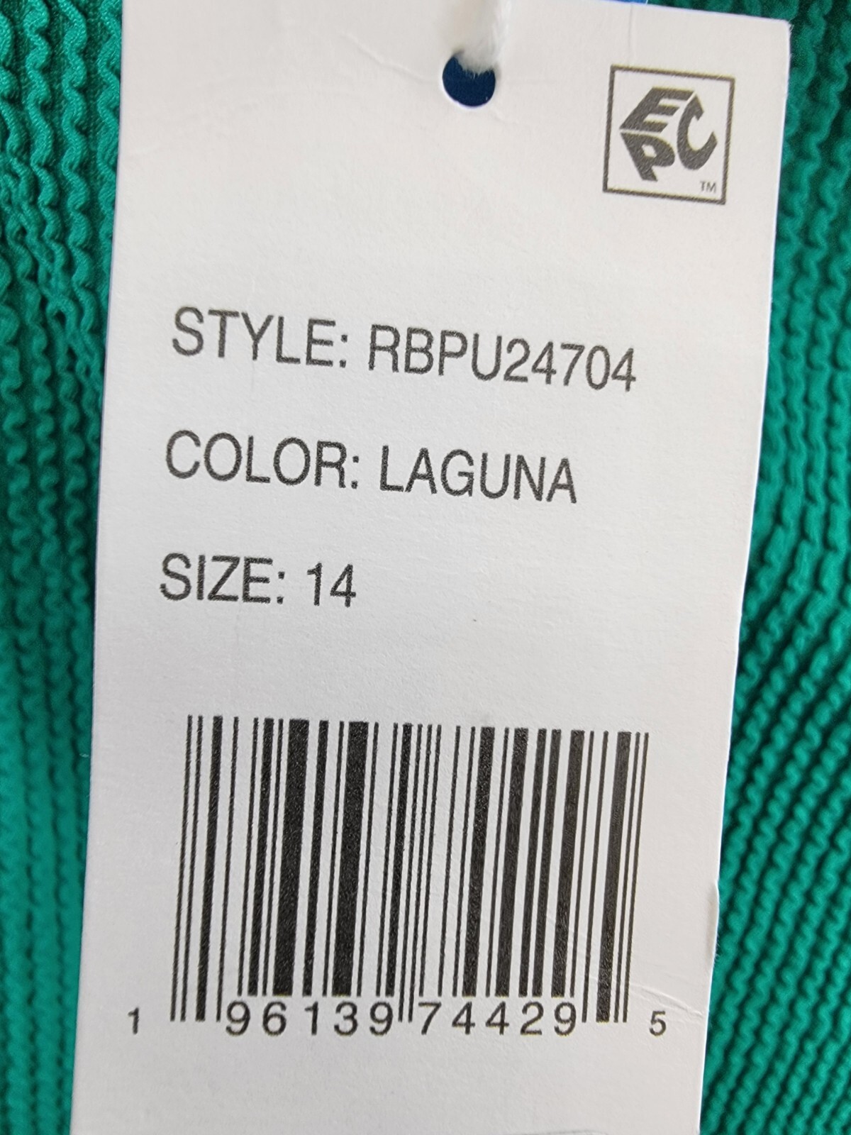 Bleu Rod Beattie Textured Halter One Piece Swimsuit Women's 14 Laguna Tie Neck - Picture 15 of 15