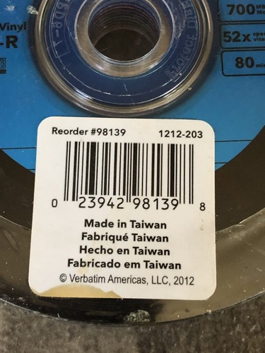 Verbatim Digital Vinyl 80-Min/700MB CD-R, 10pk