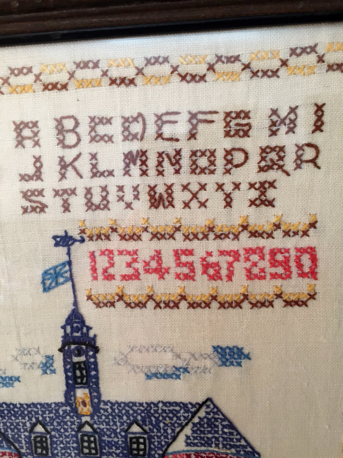 Vtg CROSS STITCH SAMPLER 15