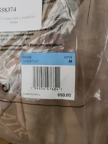 Pre-owned Jordan Travis Scott Cactus Jack X  T-shirt Khaki Desert All Sizes Available In Brown