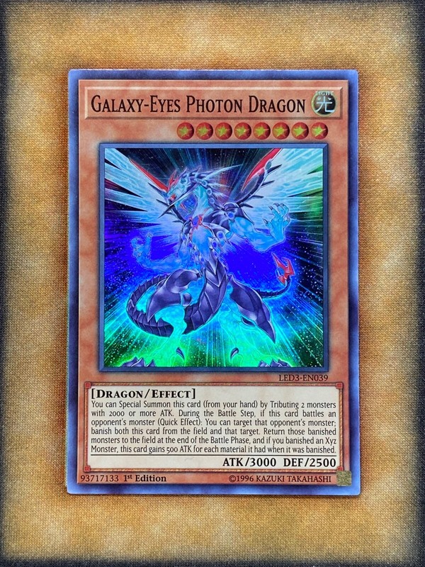 UI3　カード Yugioh Galaxy-Eyes Photon Dragon LED3-EN039 Super Rare 1st Ed NM