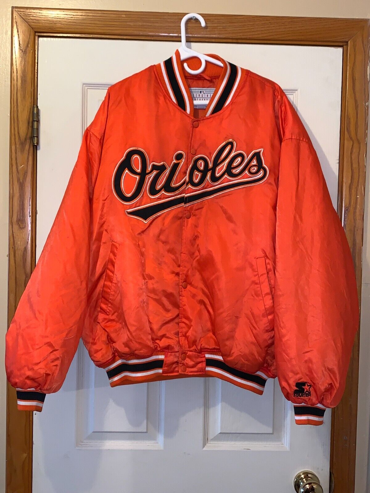 VINTAGE STARTER BALTIMORE ORIOLES JACKET ORANGE SIZE 3XL VINTAGE STARTER BALTIMORE ORIOLES JACKET ORANGE SIZE 3XL