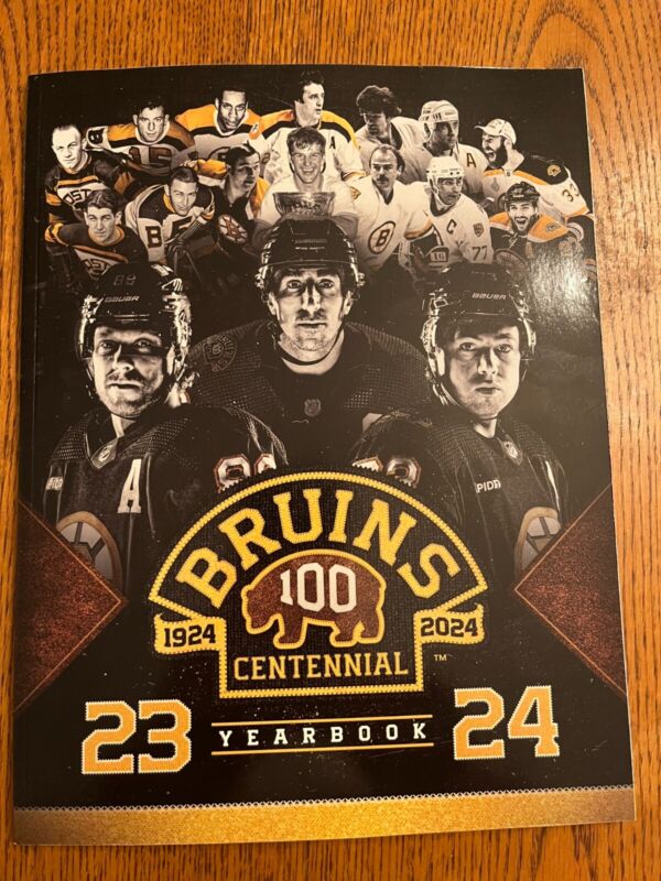 2023/24 BOSTON BRUINS CENTENNIAL YEARBOOK  OVER 100 PAGES MARCHAND ORR PASTRNAK
