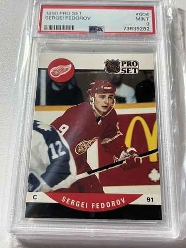 1990-91 Pro Set #604 Sergei Fedorov RC PSA 9 Hof Red Wings | eBay