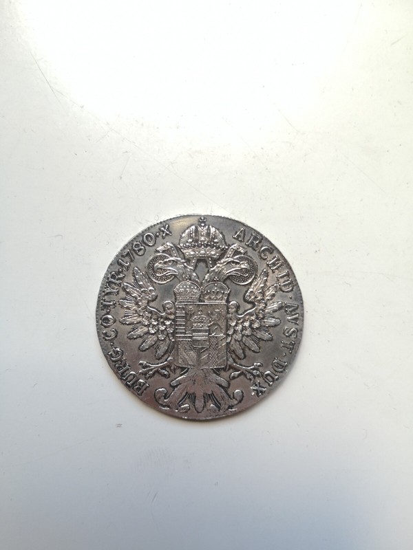 Old Antic Silver Coin Thaler Maria Theresa Austria Hungry 1780 S.F 28gr