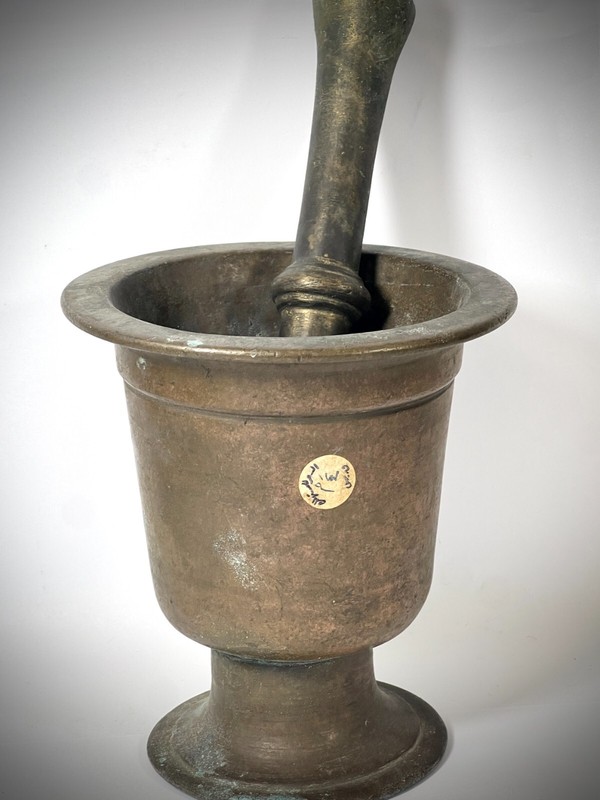 Bronze MÃ¶Rser Mit Pistill Bronze Schwer Ca. 4,4 Kg   Bronce Motar + Pestle Heavy
