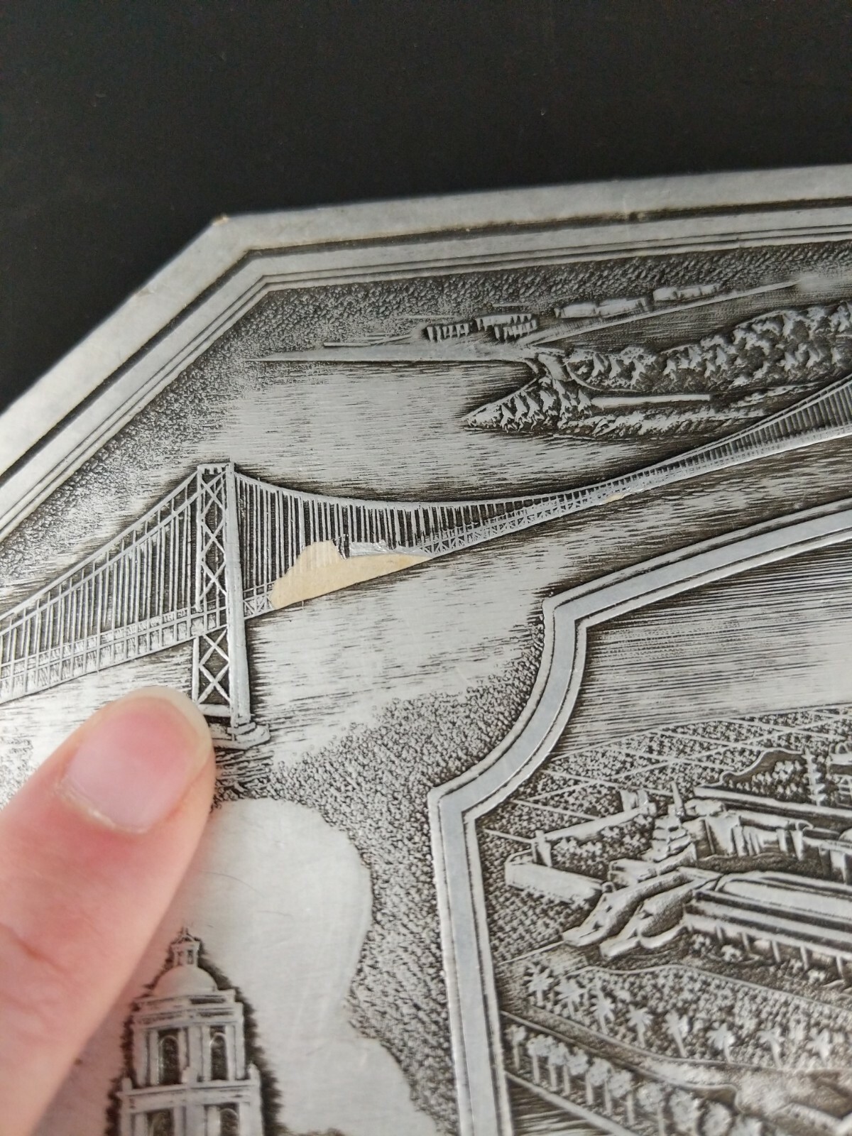 Vintage 1939 California Souvenir Trivet Golden Gate International Exposition