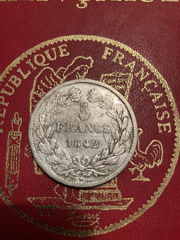 Monnaie 5 Francs 1842b Louis Philippe 1er