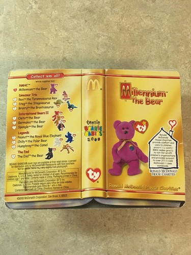 Rare!!! McDonalds Millenium Bear Misspelled Millenium & Rare Package Error!