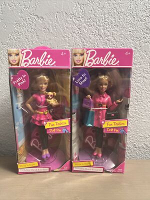 New 2 Pack Barbie Doll Fun Fashion Pen Rock On Stand And Scene By Cra-Z-Art 2011