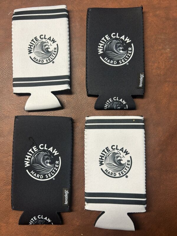 Set of 4 BRAND NEW WHITE CLAW Can Holder Coozie/Koozie Sleeves Slim Seltzer Can