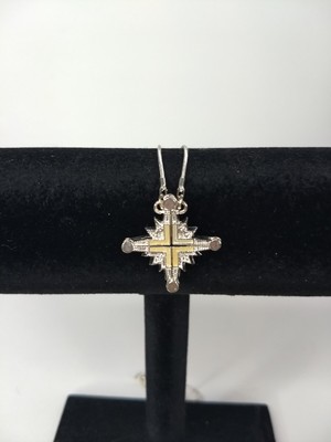 Silver White Magnetic Star of Bethlehem Opening Necklace Sterling Silver Marked