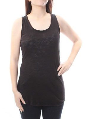 

INC Женский черный топ без рукавов с круглым вырезом, размер