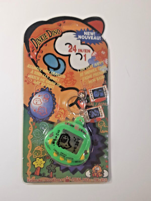 Dinkie Dino 24 in 1 Green RakuRaku Dinokun TK-910 Virtual Pet New Old Stock