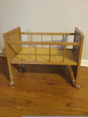 1950's wooden doll crib