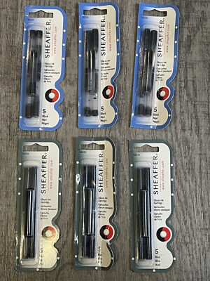 New LOT 30 SHEAFFER Black Blue CLASSIC CARTRIDGE INK FOUNTAIN PEN Stick REFILLS
