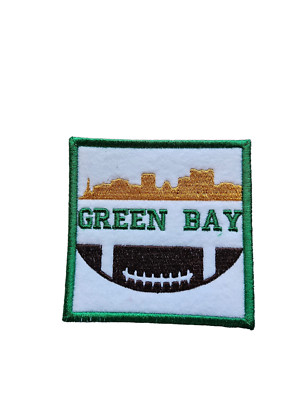 Green Bay city scape skyline football iron on patch 4 inches handmade 