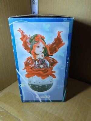 Collectible Red Fairy Crystal Ball Pixie Ladybug Decor