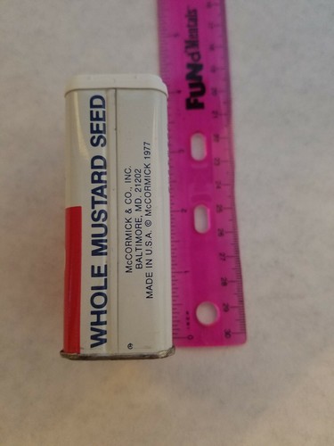 Vintage Metal Spice Tin- Whole Mustard Seed