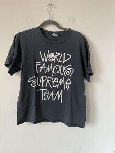 Vintage Supreme Shirt Stussy Size Small Black World Famous Vintage Supreme Shirt Stussy Size Small Black World Famous