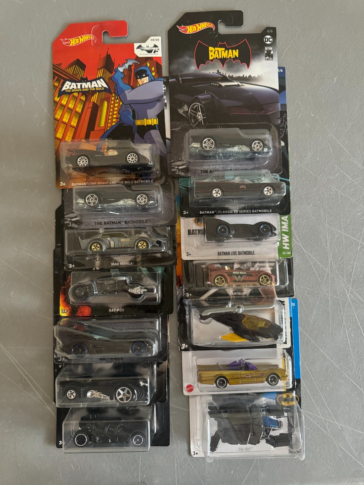 Hotwheels BATMOBILE 13台セット Hot Wheels Lot 14x Batman Batmobile / Mad Manga / Tantrum