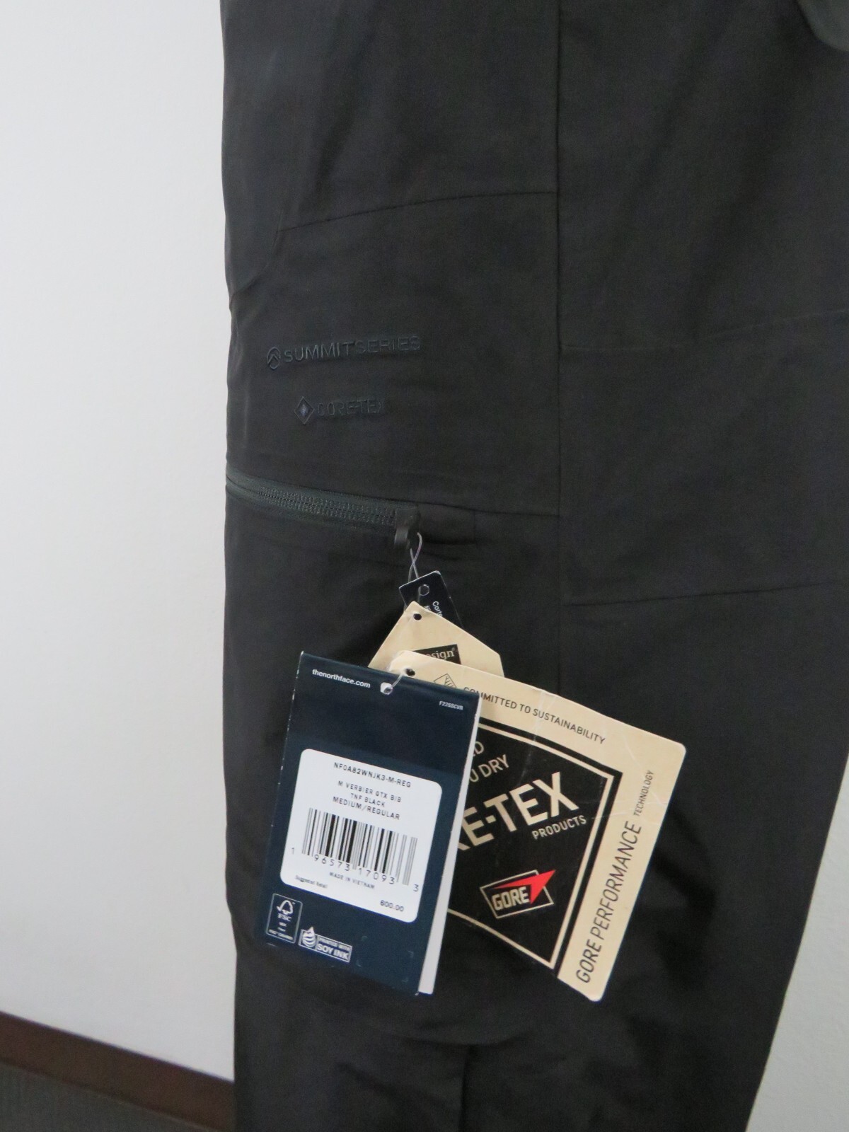 Pre-owned The North Face Mens North Face Summit Verbier Waterproof Gtx Gore Tex Shell Ski Bibs Pant Black In Tnf Black