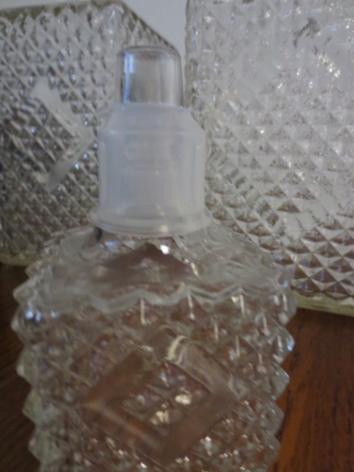 2 VINTAGE MCM MID CENTURY GLASS BAR LIQUOR DECANTERS