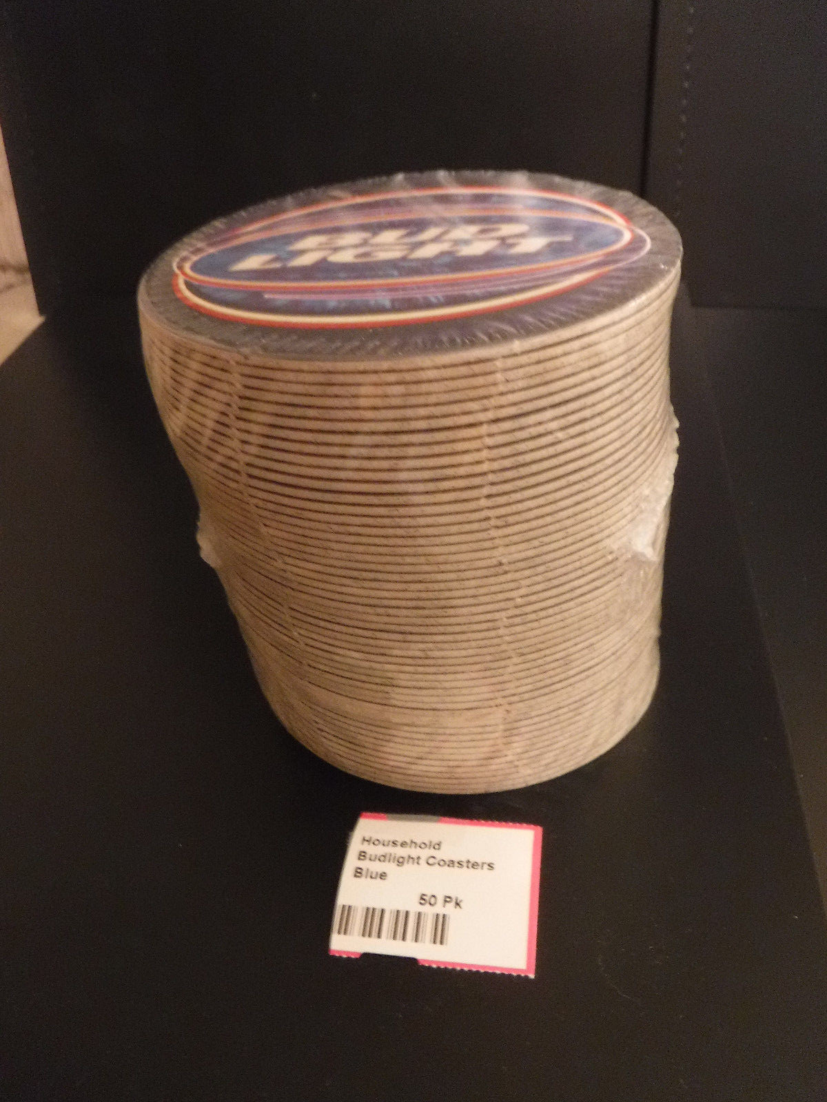 Set of 50 Bud Light Cardboard Beer Coasters, Blue- New in Package