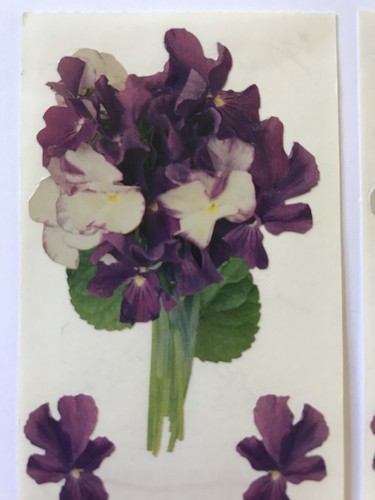 2 MODULES VIOLETS MRS GROSSMANS PHOTOESSENCE STICKERS FLOWERS GARDEN