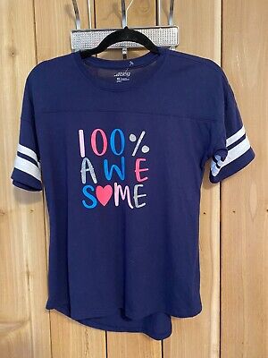 BCG Girls 100% Awesome Short Sleeve Top 16(XL)New